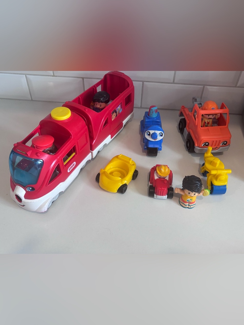 Fisher-Price Little People, cars, train- read